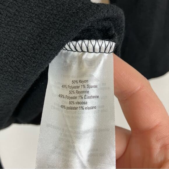 A Pea In The Pod | Maternity Black Tie Front Long Sleeve Top NWT Womens Small - Picture 4 of 5